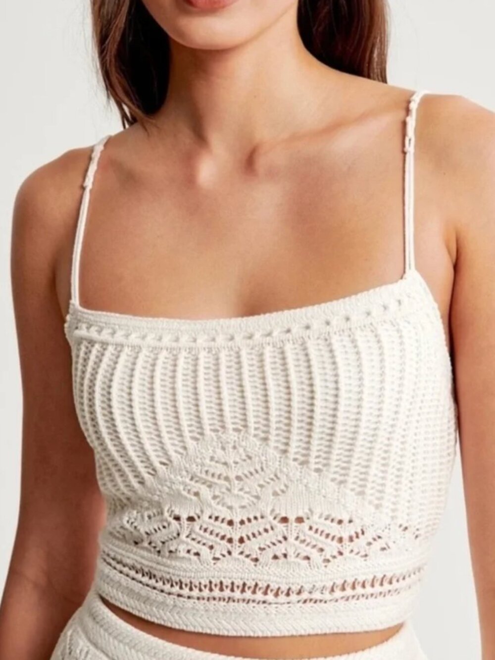 Abercrombie & Fitch Crochet-Style Macrame Tank
